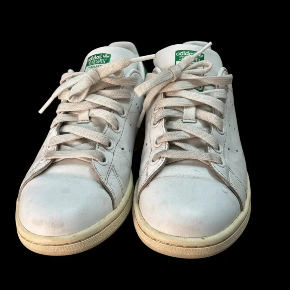 Adidas Stan Smith White and Green Classic Leather Sneakers Men’s Size 5